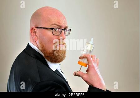 man with syringe Stock Photo