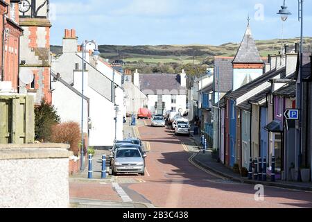 CEMAES, ANGLESEY, WALES - 2020: Cemaes Main street in Anglesey Wales UK Stock Photo