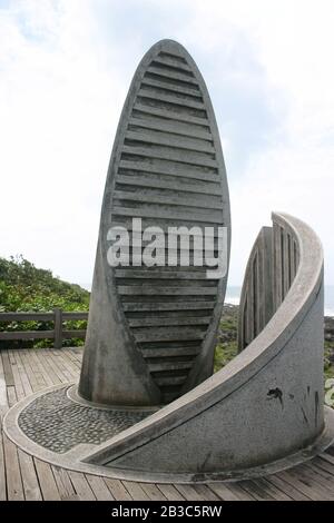 Sign of the Taiwan Southernmost Point at Kenting Stock Photo