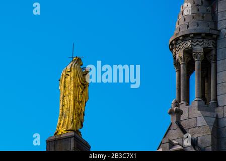 Sainte-anne-de-beaupré, Canada - August 20 2019: The Virgin Mary statue at basilica of Sainte-Anne-Beaupré in Quebec Stock Photo