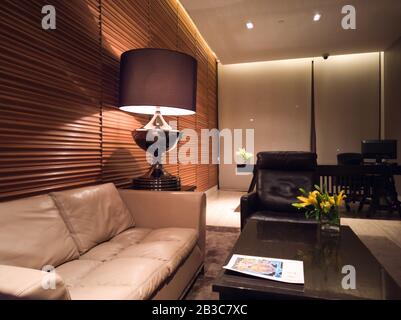 Beautifully decorated room of an office setting Stock Photo