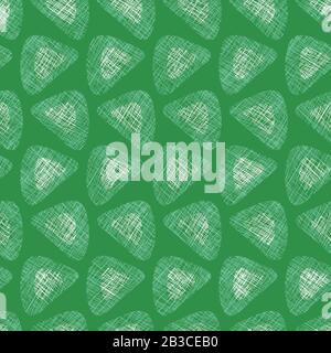 green textured triangles seamless vector pattern Stock Vector