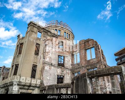 Hiroshima Peace Park Memorial to victims of Atomic Bomb in Hiroshima, Japan. Stock Photo