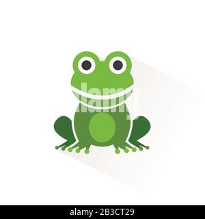 Frog. Isolated color icon. Animal glyph vector illustration Stock Vector