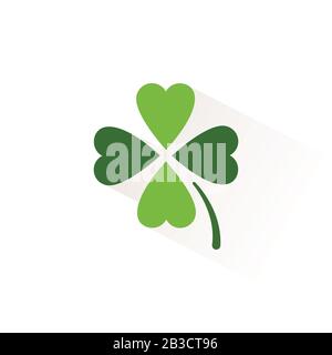 Clover. Isolated color icon. Nature glyph vector illustration Stock Vector