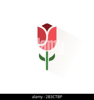 Tulip. Isolated color icon. Spring glyph vector illustration Stock Vector