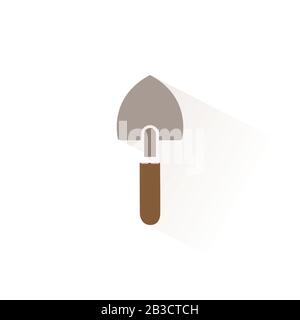 Gardening shovel. Isolated color icon. Spring glyph vector illustration Stock Vector