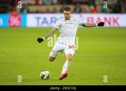 Leverkusen, Germany. 04th Mar, 2020. DFB Cup, Bayer 04 Leverkusen - 1. FC Union Berlin, Robert Andrich (Union) Credit: Juergen Schwarz/Alamy Live News Stock Photo