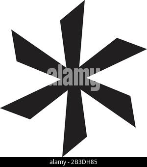 black fan and propeller icon template black color editable. black fan and propeller icon symbol Flat vector illustration for graphic and web design. Stock Vector