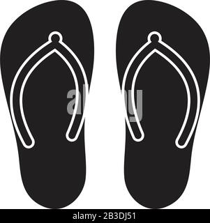 Slippers icon template black color editable. Slippers icon symbol Flat vector illustration for graphic and web design. Stock Vector