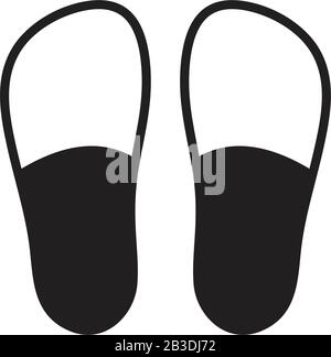 Slippers icon template black color editable. Slippers icon symbol Flat vector illustration for graphic and web design. Stock Vector