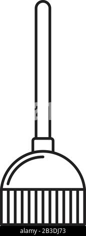 broom icon template black color editable. broom icon symbol Flat vector illustration for graphic and web design. Stock Vector