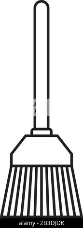 broom icon template black color editable. broom icon symbol Flat vector illustration for graphic and web design. Stock Vector