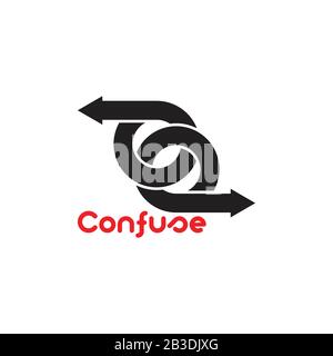 linked street road overlapping design logo vector Stock Vector