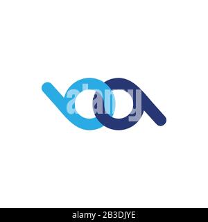 linked circle object number 69 logo vector Stock Vector