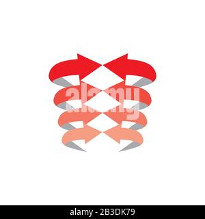 linked arrow symbol logo vector Stock Vector Image & Art - Alamy