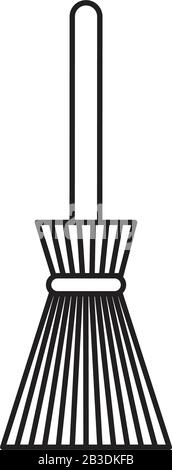 broom icon template black color editable. broom icon symbol Flat vector illustration for graphic and web design. Stock Vector