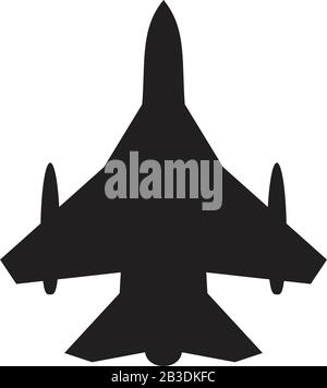 jet plane icon template black color editable. jet plane icon symbol Flat vector illustration for graphic and web design. Stock Vector