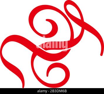 number two curves motion ribbon shape symbol logo vector Stock Vector