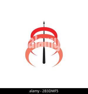 3d arrow up curves motion logo vector Stock Vector