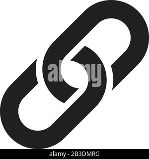 link icon template black color editable. link icon symbol Flat vector illustration for graphic and web design. Stock Vector