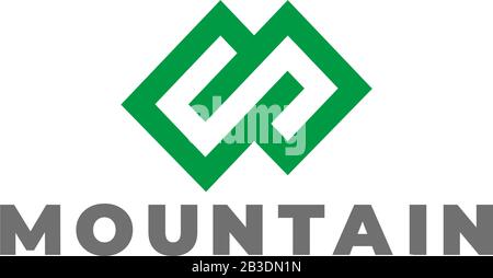 letter m mountain infinity geometric design symbol logo vector Stock Vector