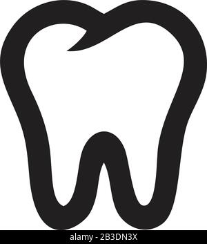 teeth icon template black color editable. teeth icon symbol Flat vector illustration for graphic and web design. Stock Vector