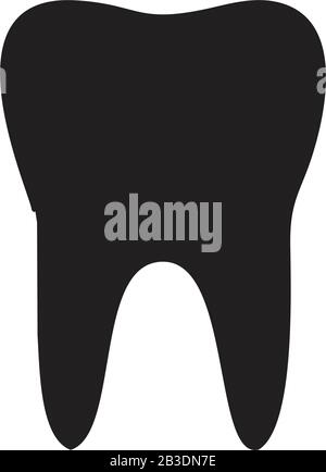 teeth icon template black color editable. teeth icon symbol Flat vector illustration for graphic and web design. Stock Vector