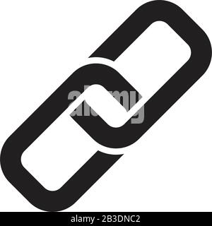link icon template black color editable. link icon symbol Flat vector illustration for graphic and web design. Stock Vector