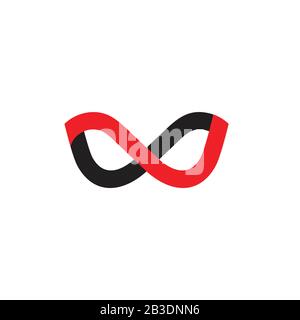 curves infinity line simple logo vector Stock Vector