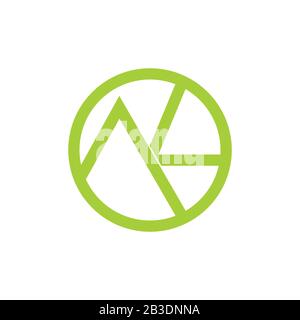 letter ak simple geometric line logo vector Stock Vector