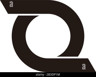 circle rotate line simple design symbol logo vector Stock Vector
