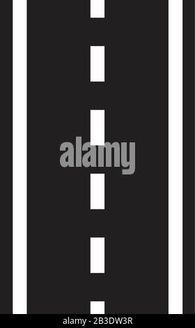 Road icon template black color editable. Road icon symbol Flat vector illustration for graphic and web design. Stock Vector
