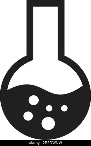 laboratory glass icon template black color editable. laboratory glass icon symbol Flat vector illustration for graphic and web design. Stock Vector