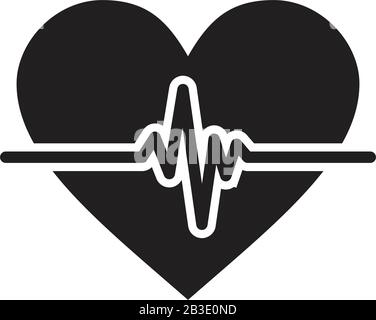 cardiogram icon black vector illustration Stock Vector Image & Art - Alamy