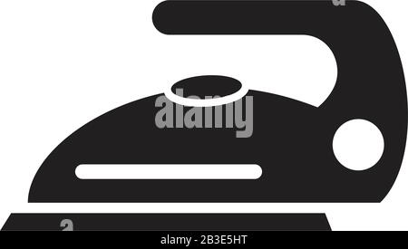 iron icon template black color editable. iron icon symbol Flat vector illustration for graphic and web design. Stock Vector
