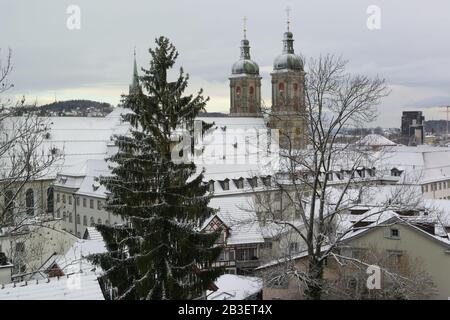 The Cathedral and Abbey Library of St Gall, Sankt Gallen SG Stock Photo