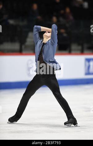 Aleksandr SELEVKO from Estonia, during Men Short Program at the ISU World Junior Figure Skating Championships 2020 at Tondiraba Ice Hall, on March 04, 2020 in Tallinn, Estonia. Credit: Raniero Corbelletti/AFLO/Alamy Live News Stock Photo