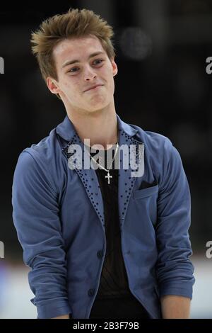 Aleksandr SELEVKO from Estonia, during Men Short Program at the ISU World Junior Figure Skating Championships 2020 at Tondiraba Ice Hall, on March 04, 2020 in Tallinn, Estonia. Credit: Raniero Corbelletti/AFLO/Alamy Live News Stock Photo