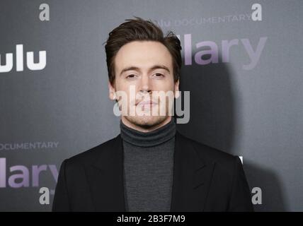 New York, United States. 04th Mar, 2020. Erich Bergen arrives on the red carpet at the New York premiere of 'Hillary' at Directors Guild of America Theater on Wednesday, March 4, 2020 in New York City. Photo by John Angelillo/UPI Credit: UPI/Alamy Live News Stock Photo