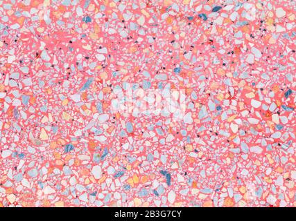 terrazzo flooring red or marble old. polished stone texture beautiful for background pattern wall and color beautiful with copy space add text Stock Photo