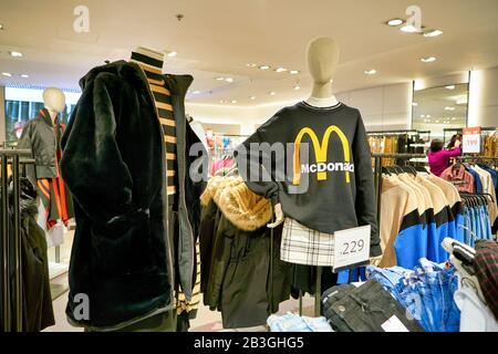 HONG KONG, CHINA - CIRCA JANUARY, 2019: interior shot of Zara store in Elements shopping mall Stock Photo