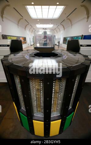 A 1985's Cray-2 Supercomputer display in Musee des Arts et Metiers, Museum of Arts and Crafts.Paris.France Stock Photo