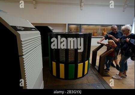 A 1985's Cray-2 Supercomputer display in Musee des Arts et Metiers, Museum of Arts and Crafts.Paris.France Stock Photo