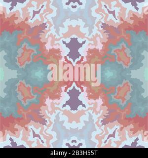 Terrazzo Seamless Pattern. Vector Texture Of Pink Marble With Turquoise Accents. Marble Rock Floor Stone Texture. Imitation of Stone structure, Backgr Stock Vector