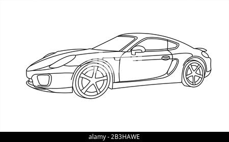 outline car coloring book for kids and adults fast racing