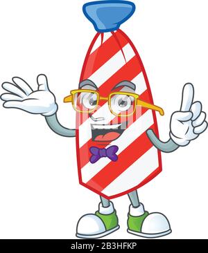 The Geek character of USA stripes tie mascot design Stock Vector