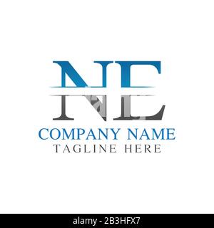 Initial Monogram Letter NE Logo Design Vector Template. NE Letter Logo Design Stock Vector