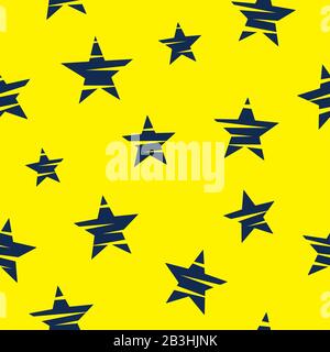 Stars seamless pattern. Trendy abstract endless background with stars. Vector Stock Vector