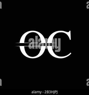 Initial Monogram Letter OC Logo Design Vector Template. OC Letter Logo Design Stock Vector